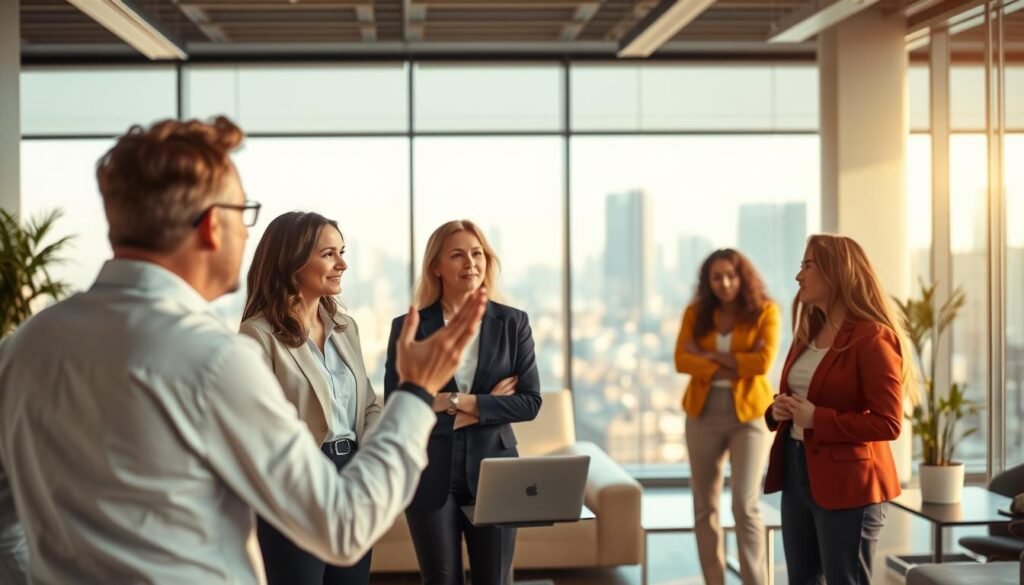 body language examples in professional settings